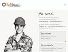 Tablet Screenshot of jobteam.ch